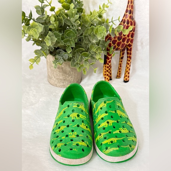 Cat&Jack Kids Size 7 Alligator Print Green - Picture 5 of 9